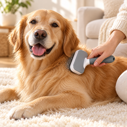 FurEase Self-Cleaning Grooming Brush